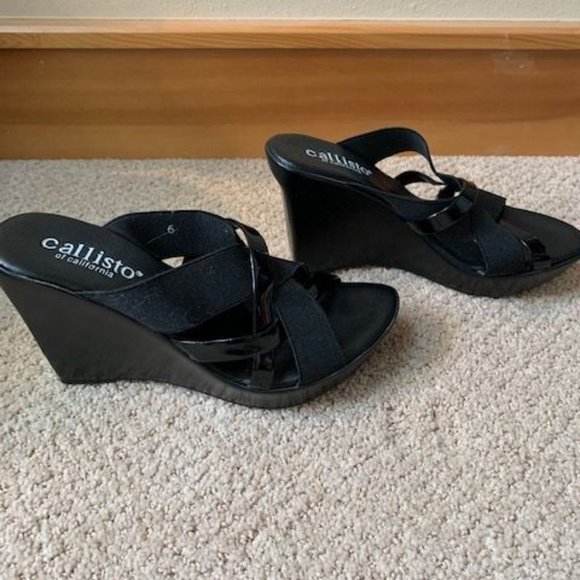 Callisto of California Wedge Sandals size 6 - Picture 2 of 3